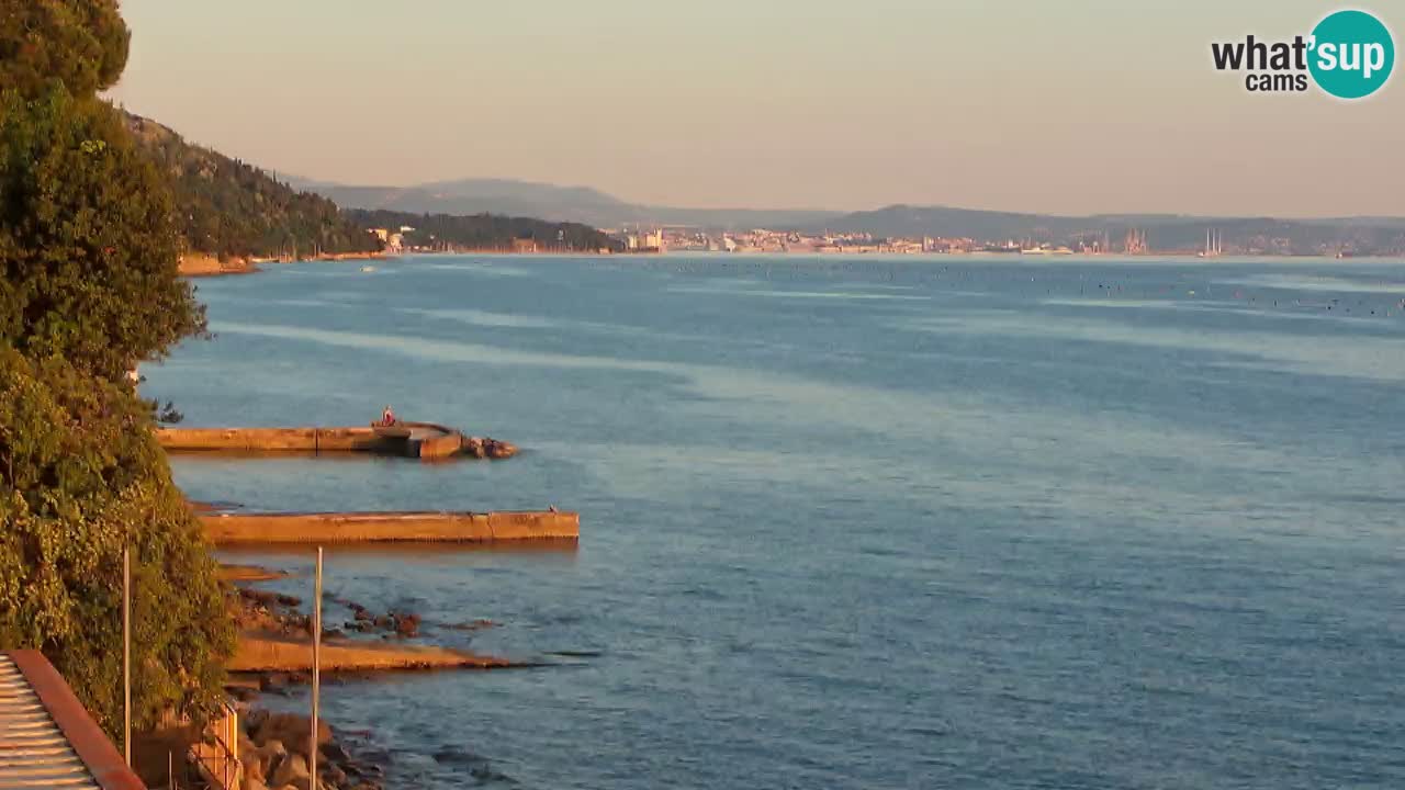 Webcam Restaurant BellaRiva | Küste von Triest – Blick auf das Schloss Miramare