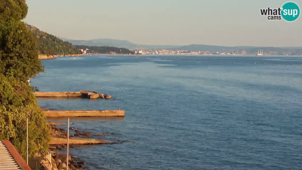 Webcam Restaurant BellaRiva | Küste von Triest – Blick auf das Schloss Miramare