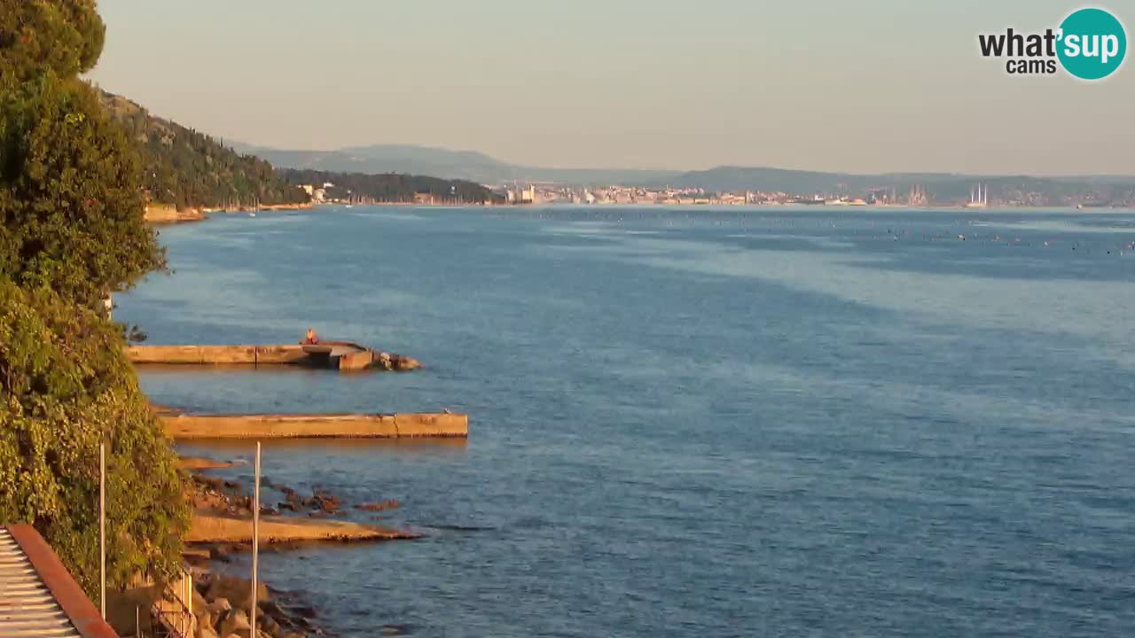 Webcam du restaurant BellaRiva | Côte de Trieste – vue sur le château de Miramare