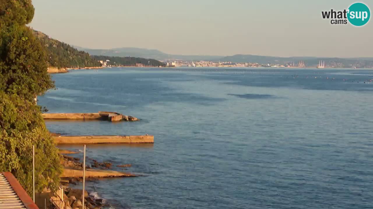Webcam du restaurant BellaRiva | Côte de Trieste – vue sur le château de Miramare