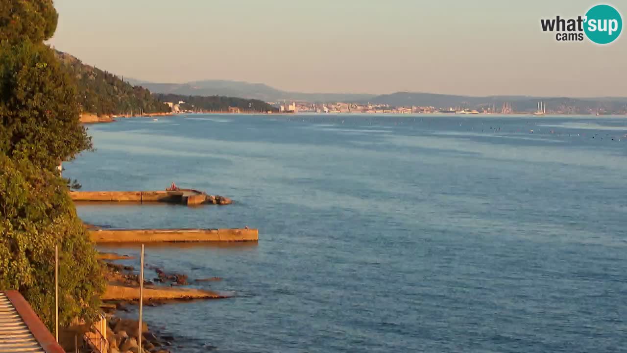 Webcam del restaurante BellaRiva | Costa de Trieste – vista hacia el castillo de Miramare