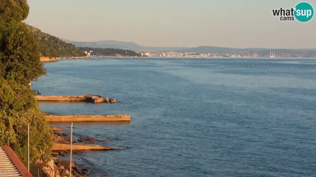 Webcam du restaurant BellaRiva | Côte de Trieste – vue sur le château de Miramare