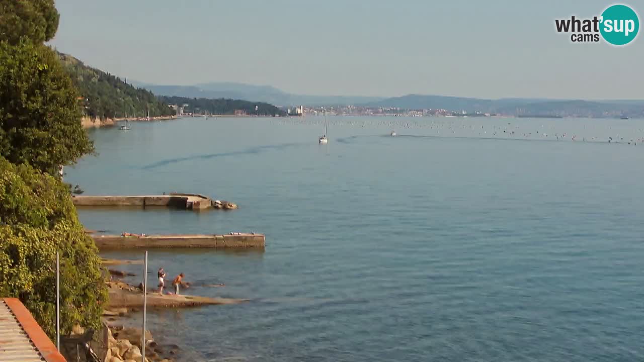 Webcam BellaRiva restaurant | Trieste coast – view to Miramare castle