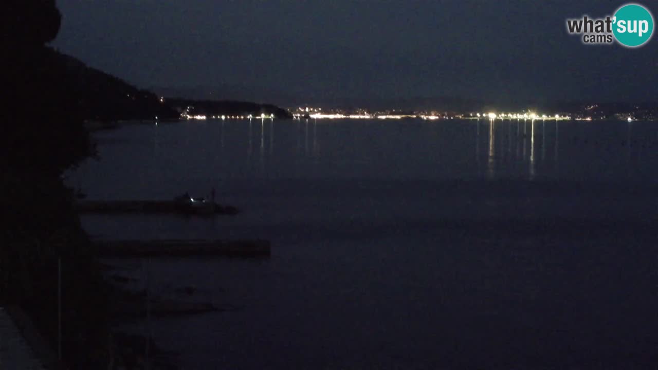 Web kamera restorana BellaRiva | Obala Trsta – pogled na dvorac Miramare