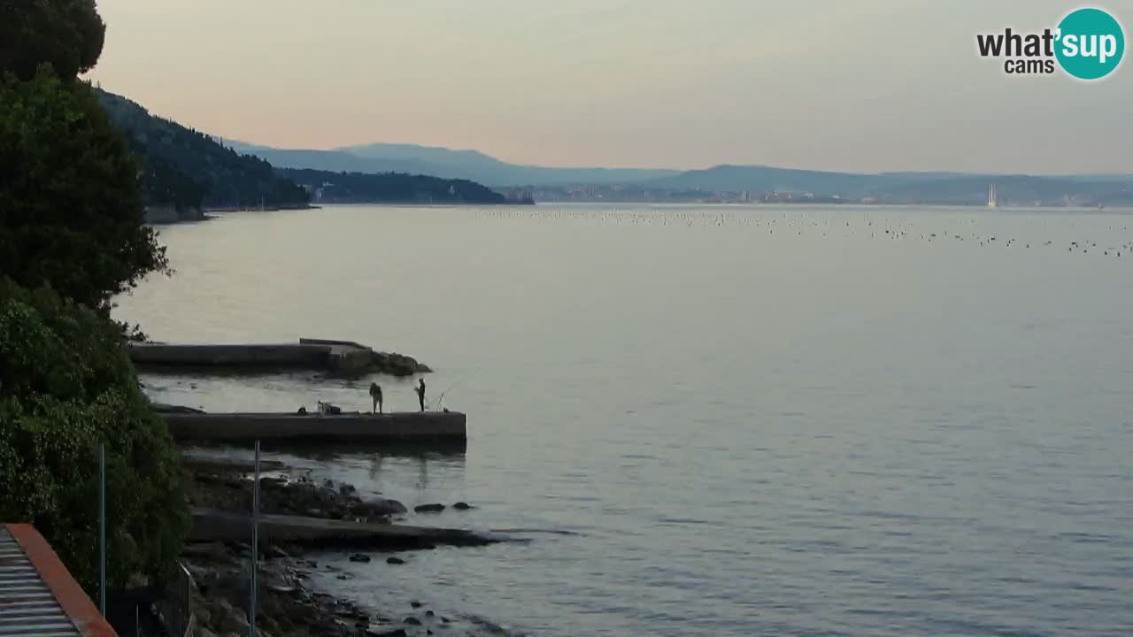 Webcam Restaurant BellaRiva | Küste von Triest – Blick auf das Schloss Miramare