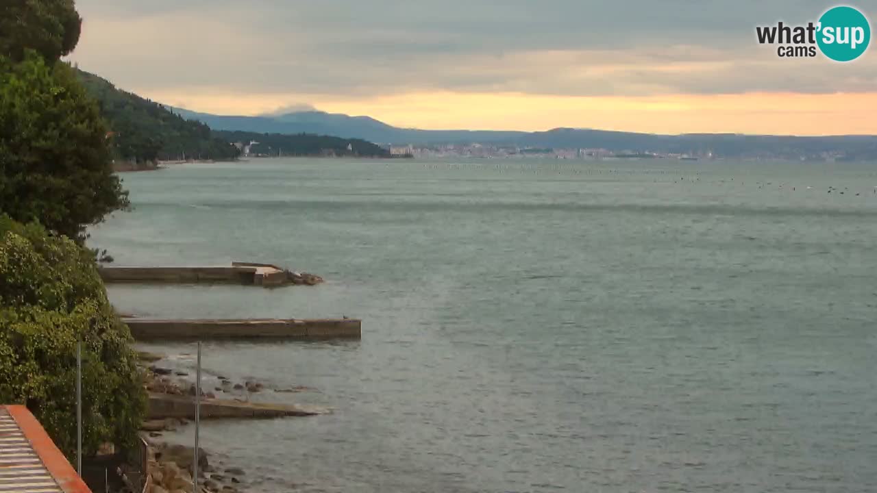 Webcam du restaurant BellaRiva | Côte de Trieste – vue sur le château de Miramare