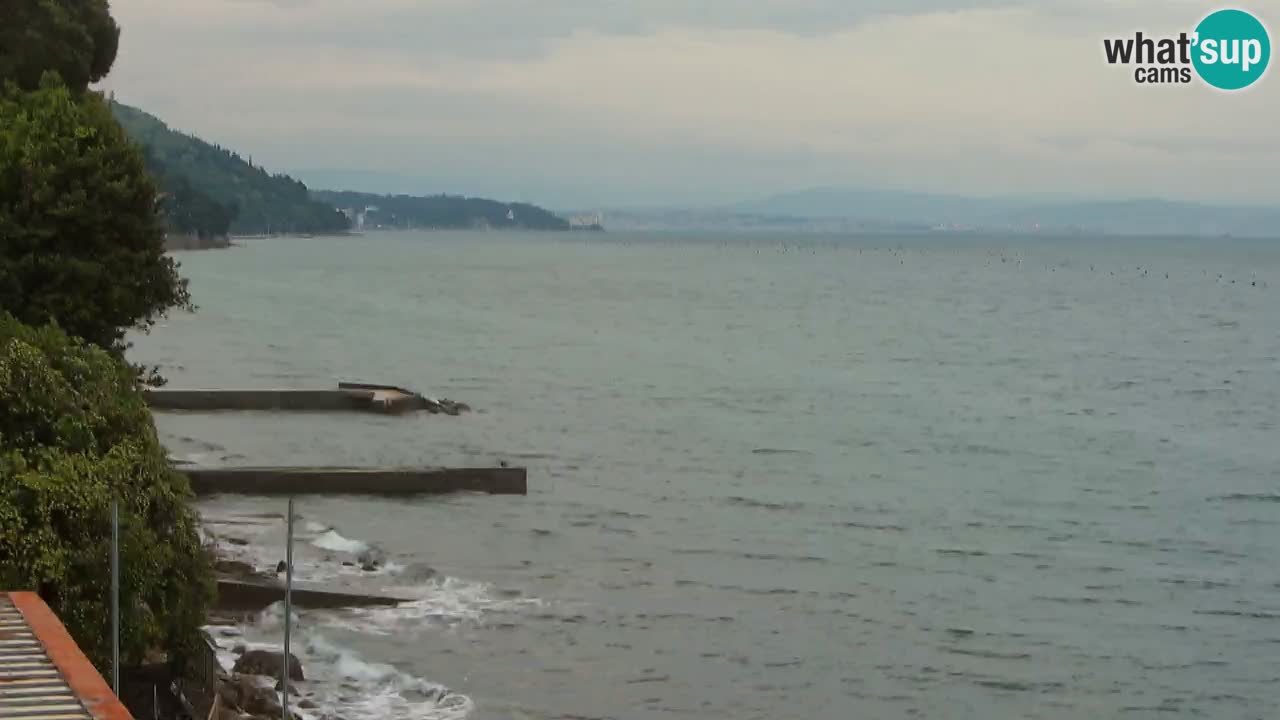 Webcam du restaurant BellaRiva | Côte de Trieste – vue sur le château de Miramare