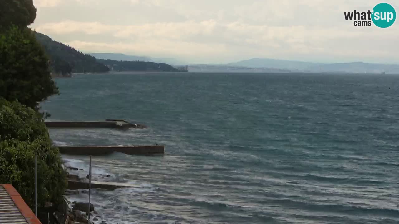 Webcam del restaurante BellaRiva | Costa de Trieste – vista hacia el castillo de Miramare