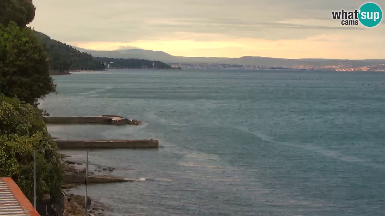 Web kamera restorana BellaRiva | Obala Trsta – pogled na dvorac Miramare