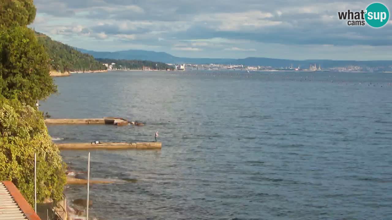 Webcam Restaurant BellaRiva | Küste von Triest – Blick auf das Schloss Miramare