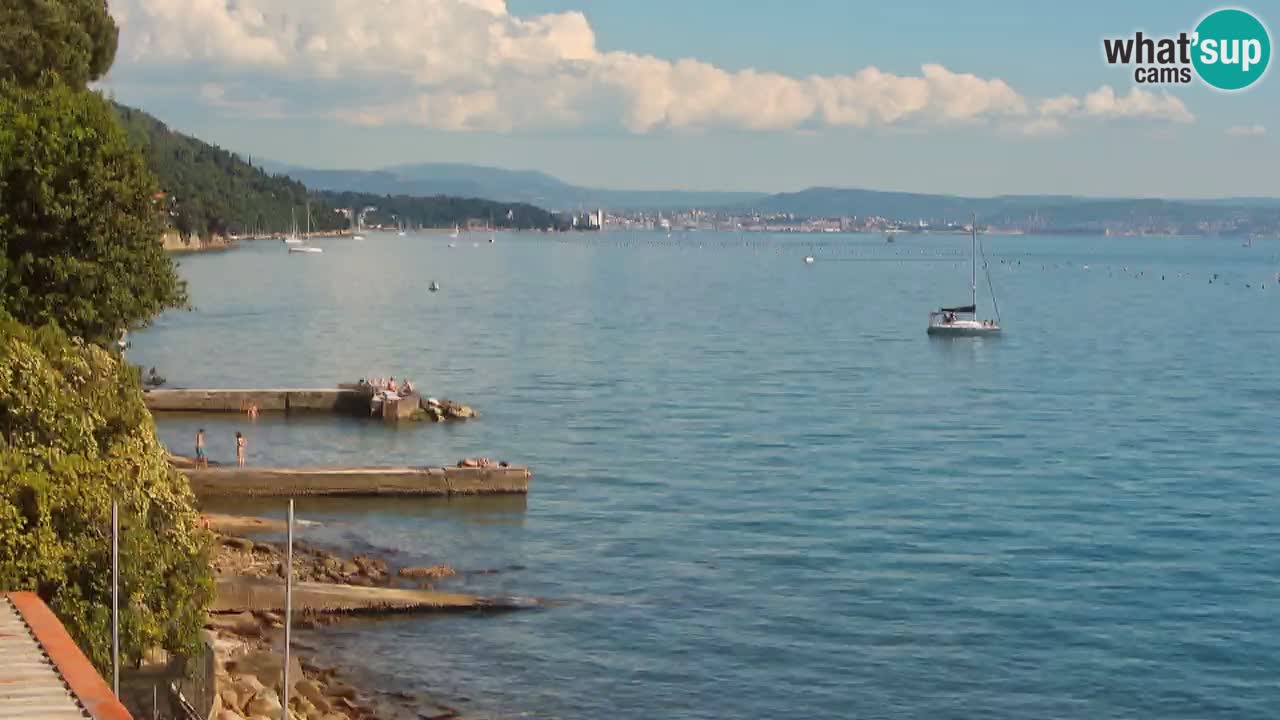 Webcam BellaRiva restaurant | Trieste coast – view to Miramare castle