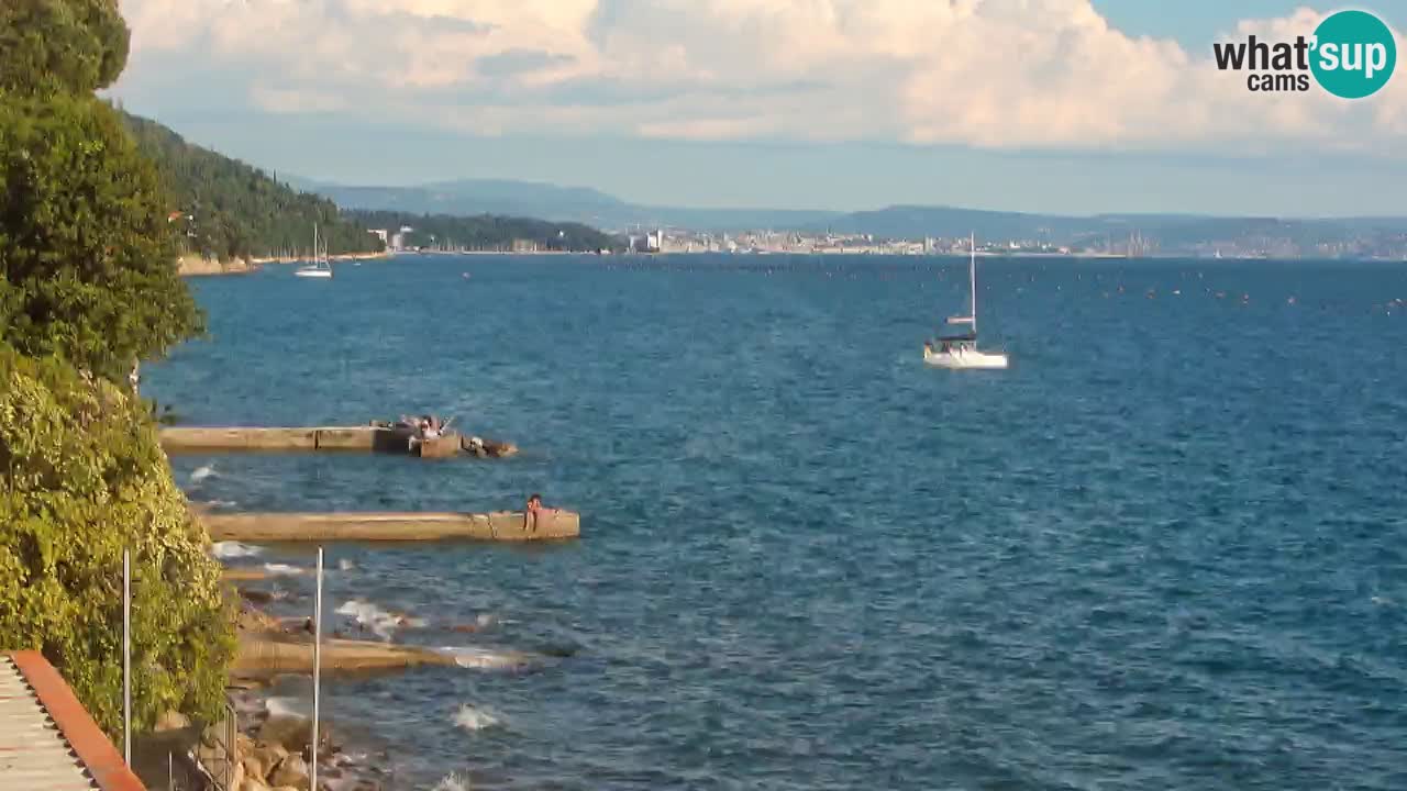 Webcam del restaurante BellaRiva | Costa de Trieste – vista hacia el castillo de Miramare