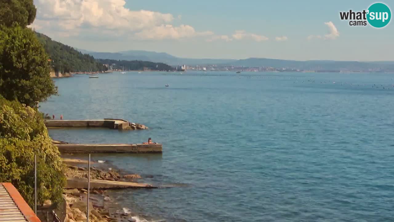 Webcam du restaurant BellaRiva | Côte de Trieste – vue sur le château de Miramare