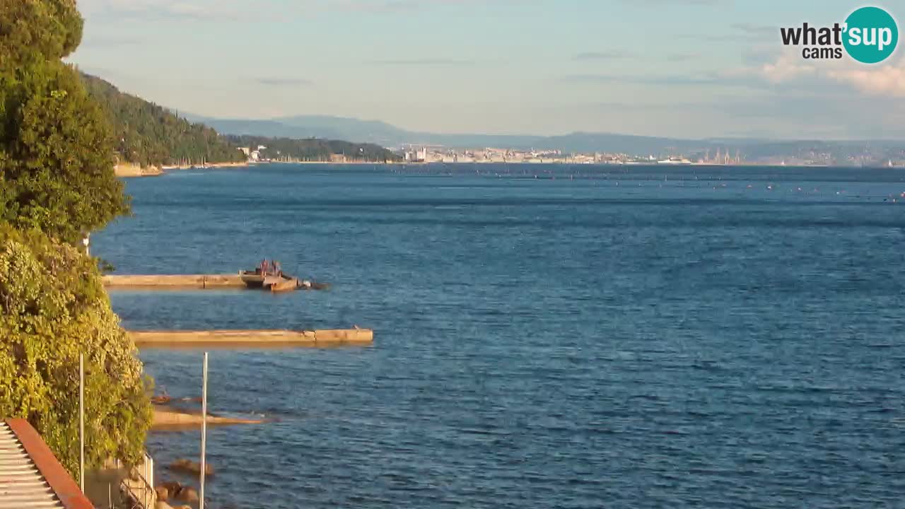 Webcam BellaRiva restaurant | Trieste coast – view to Miramare castle