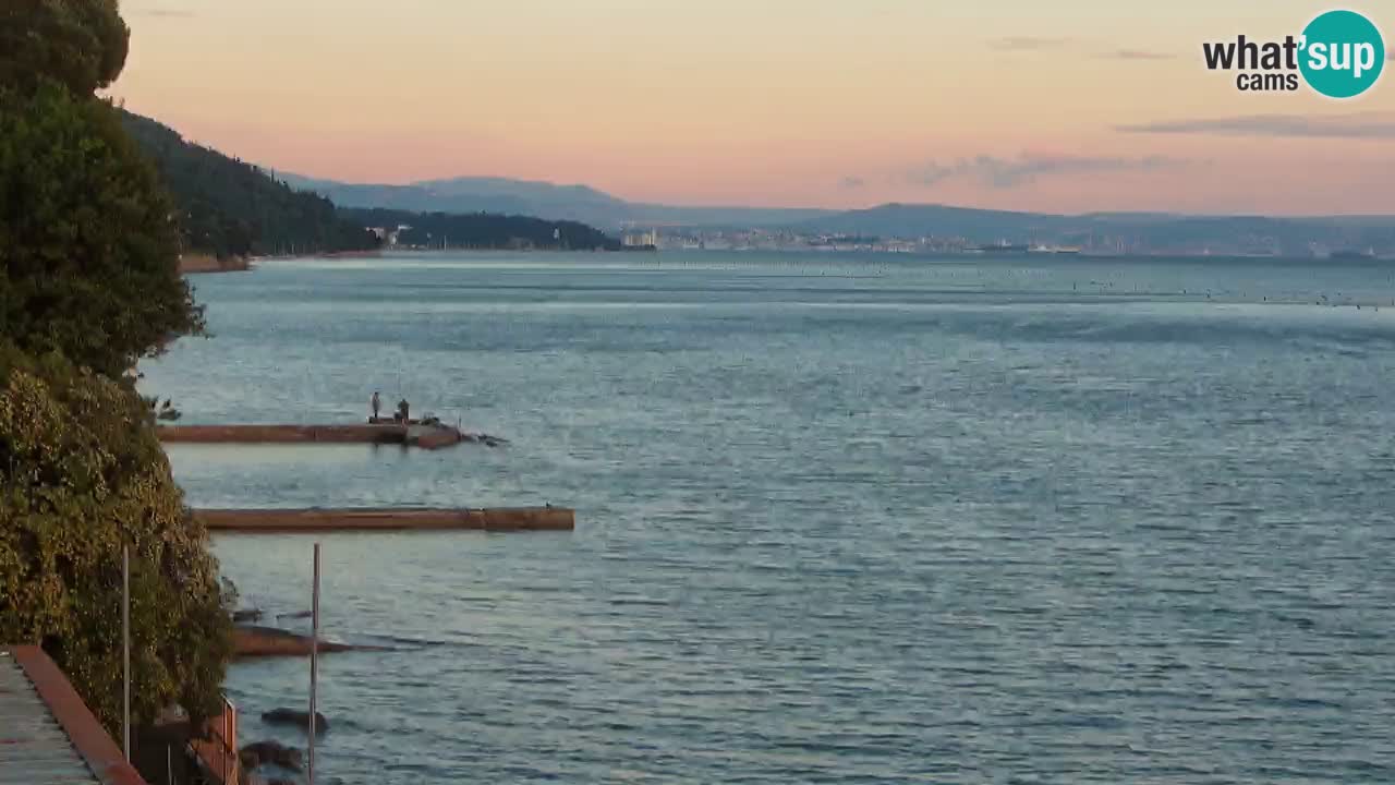 Webcam BellaRiva restaurant | Trieste coast – view to Miramare castle
