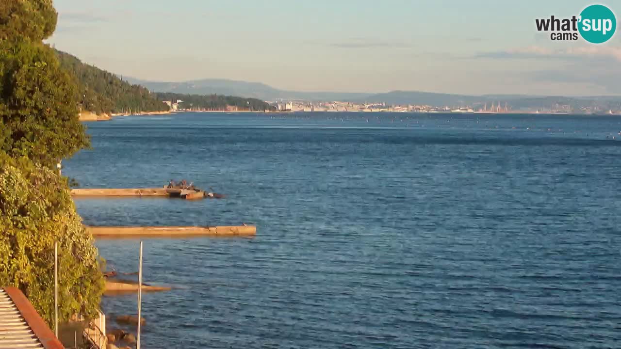 Webcam Restaurant BellaRiva | Küste von Triest – Blick auf das Schloss Miramare