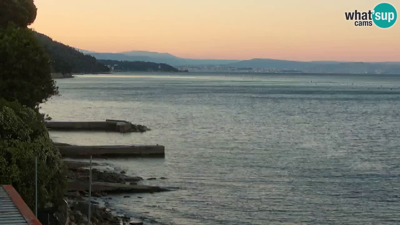 Web kamera restorana BellaRiva | Obala Trsta – pogled na dvorac Miramare
