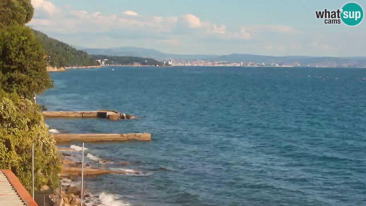 Webcam BellaRiva restaurant | Trieste coast – view to Miramare castle