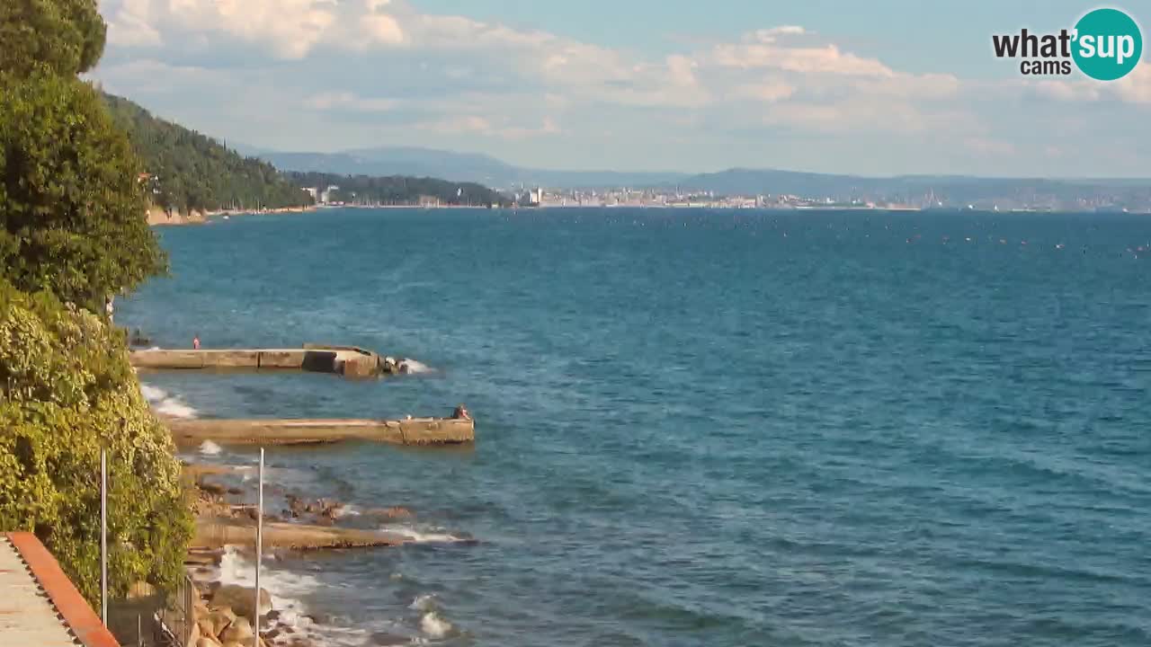 Webcam BellaRiva restaurant | Trieste coast – view to Miramare castle