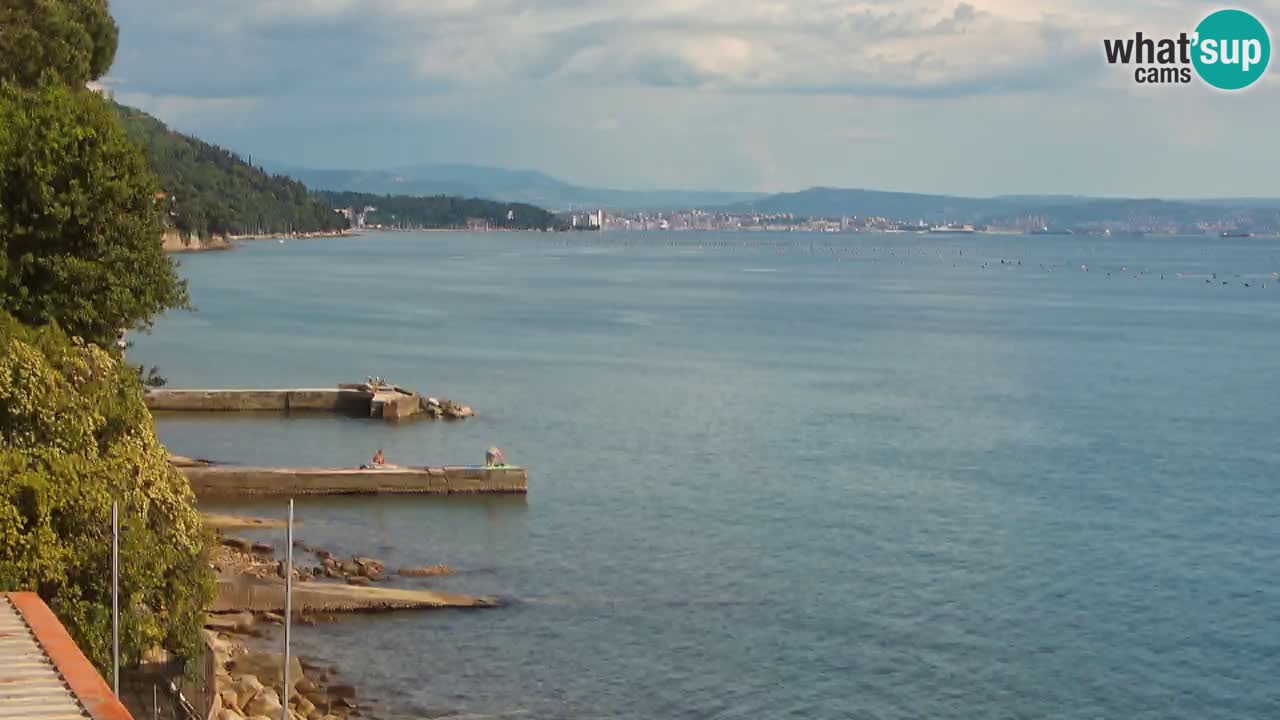 Webcam Restaurant BellaRiva | Küste von Triest – Blick auf das Schloss Miramare
