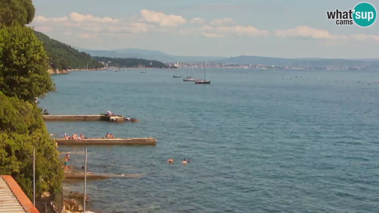 Webcam Restaurant BellaRiva | Küste von Triest – Blick auf das Schloss Miramare