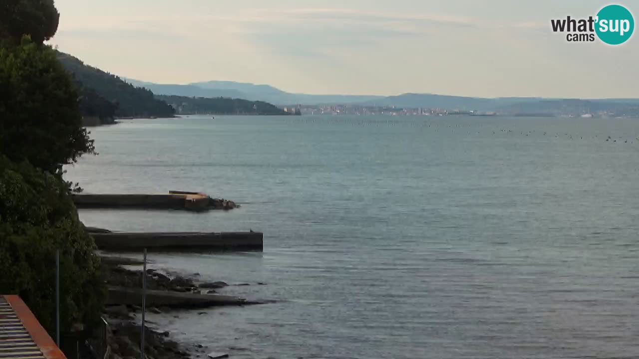 Webcam Restaurant BellaRiva | Küste von Triest – Blick auf das Schloss Miramare