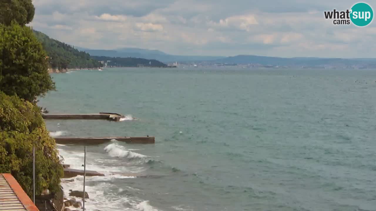 Webcam du restaurant BellaRiva | Côte de Trieste – vue sur le château de Miramare