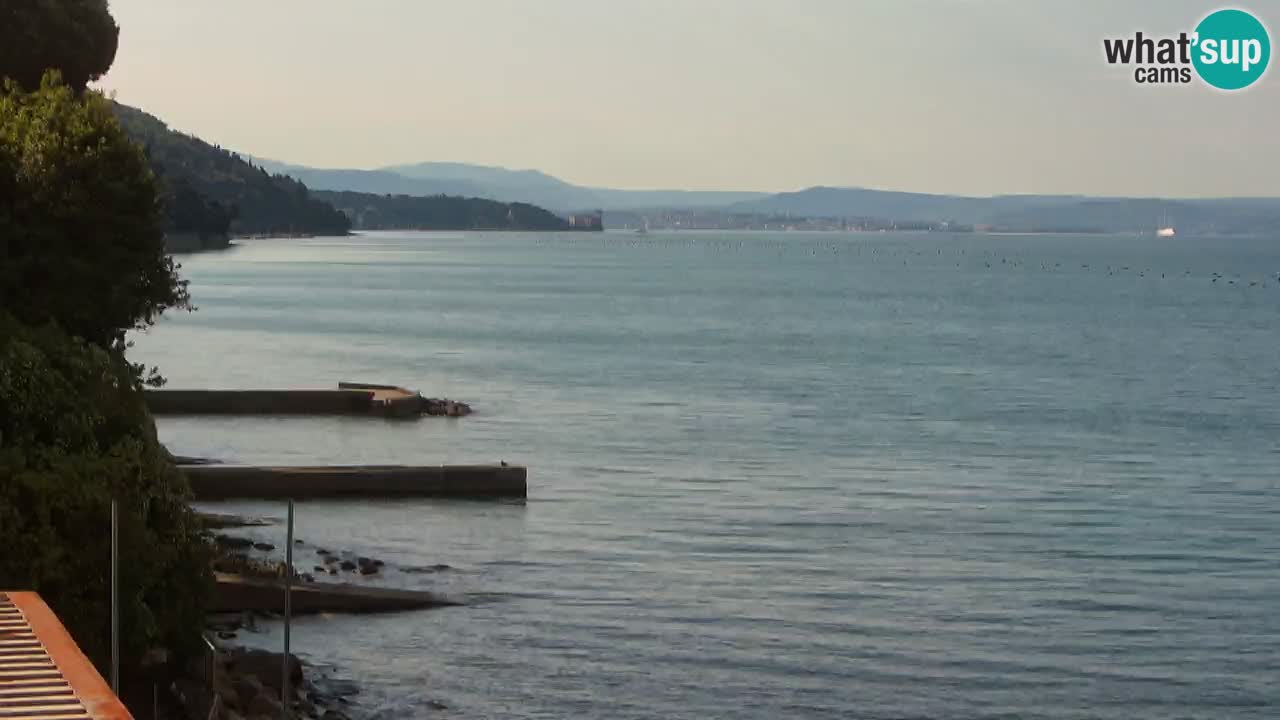 Webcam Restaurant BellaRiva | Küste von Triest – Blick auf das Schloss Miramare