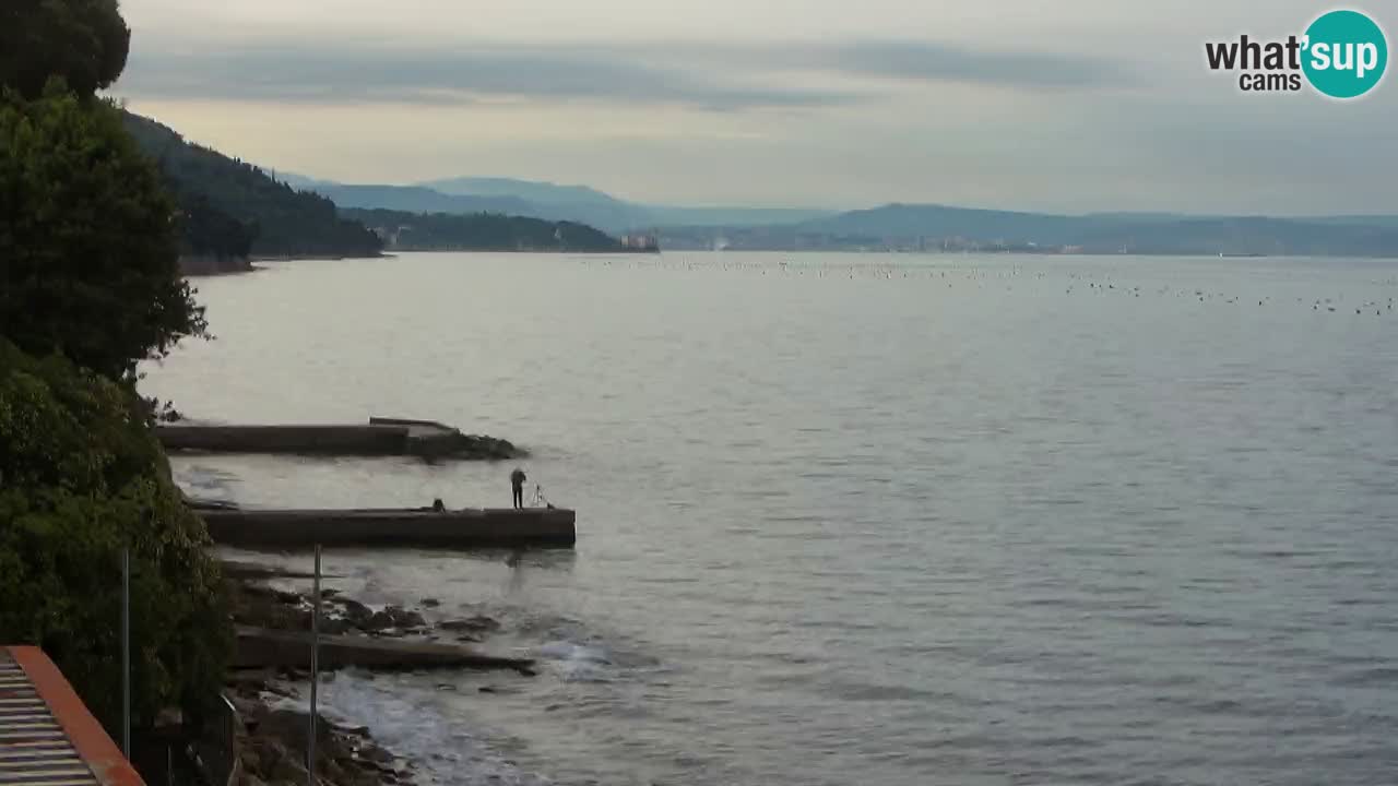 Webcam Restaurant BellaRiva | Küste von Triest – Blick auf das Schloss Miramare