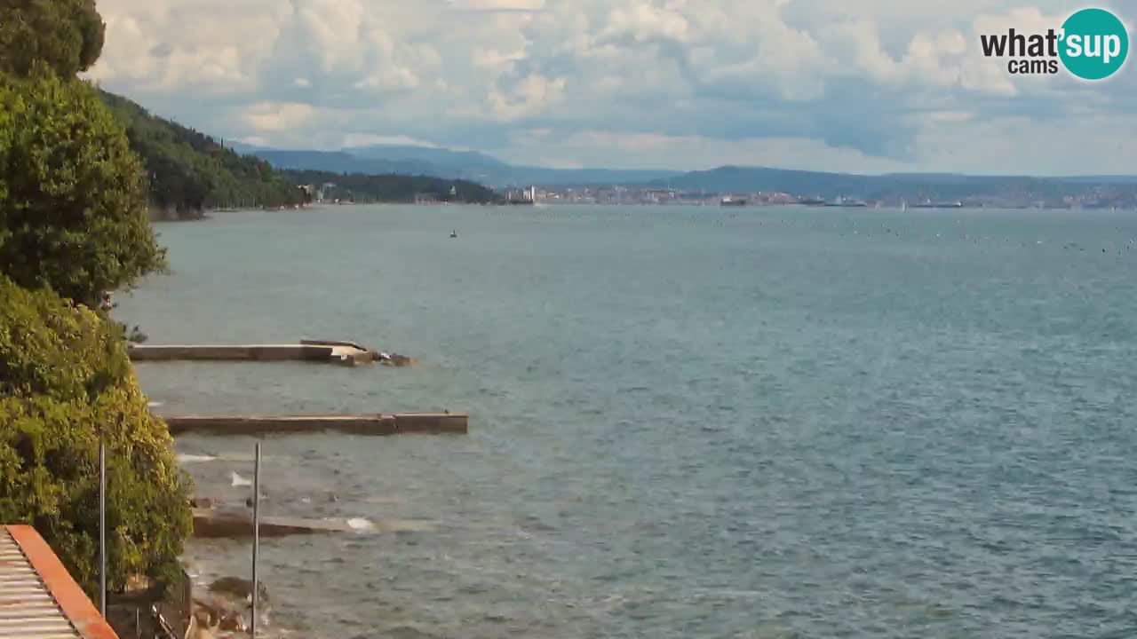 Webcam BellaRiva restaurant | Trieste coast – view to Miramare castle