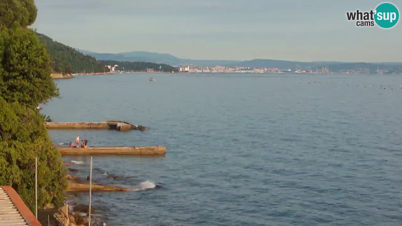 Webcam BellaRiva restaurant | Trieste coast – view to Miramare castle