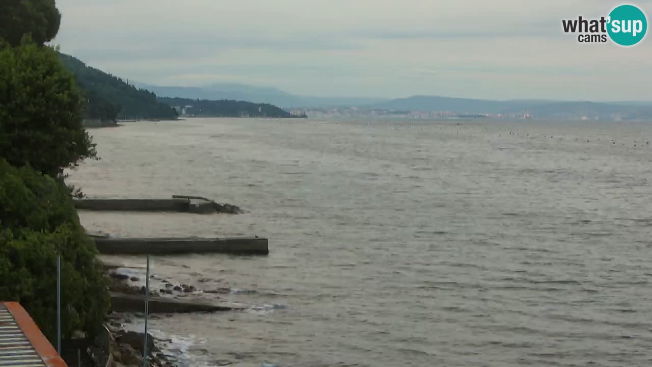 Webcam Restaurant BellaRiva | Küste von Triest – Blick auf das Schloss Miramare