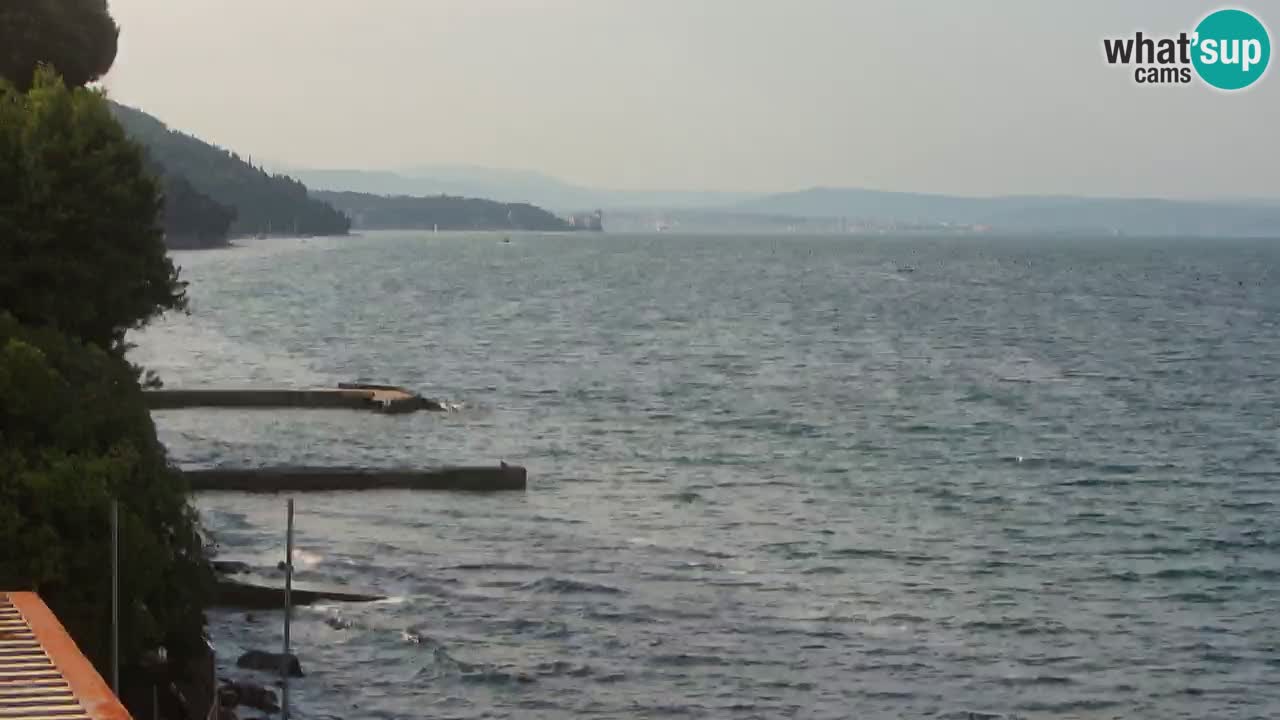 Webcam Restaurant BellaRiva | Küste von Triest – Blick auf das Schloss Miramare