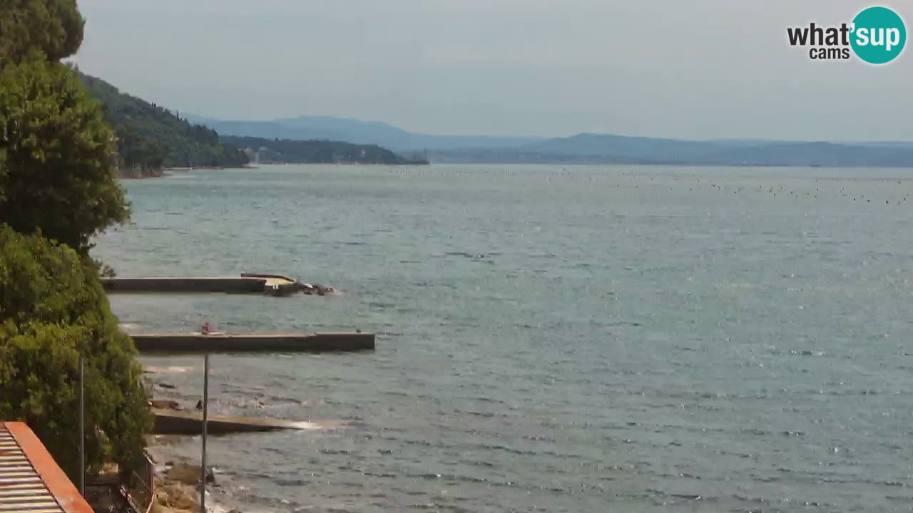 Webcam Restaurant BellaRiva | Küste von Triest – Blick auf das Schloss Miramare