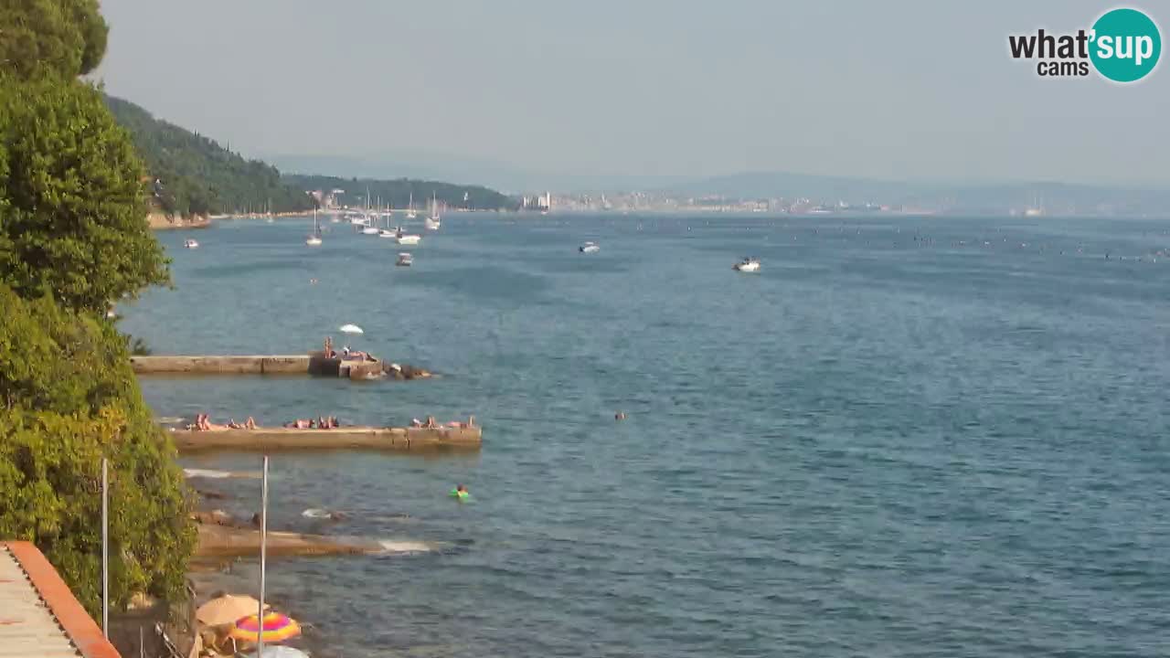 Webcam BellaRiva restaurant | Trieste coast – view to Miramare castle