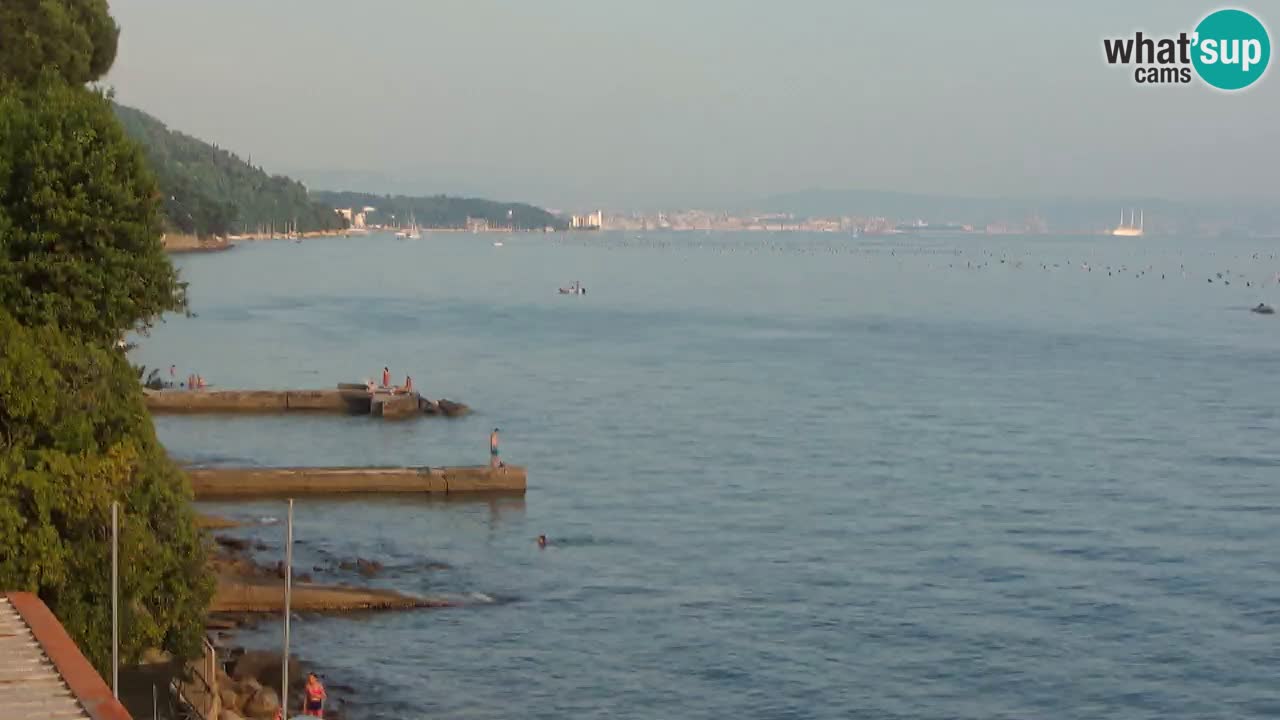 Webcam BellaRiva restaurant | Trieste coast – view to Miramare castle