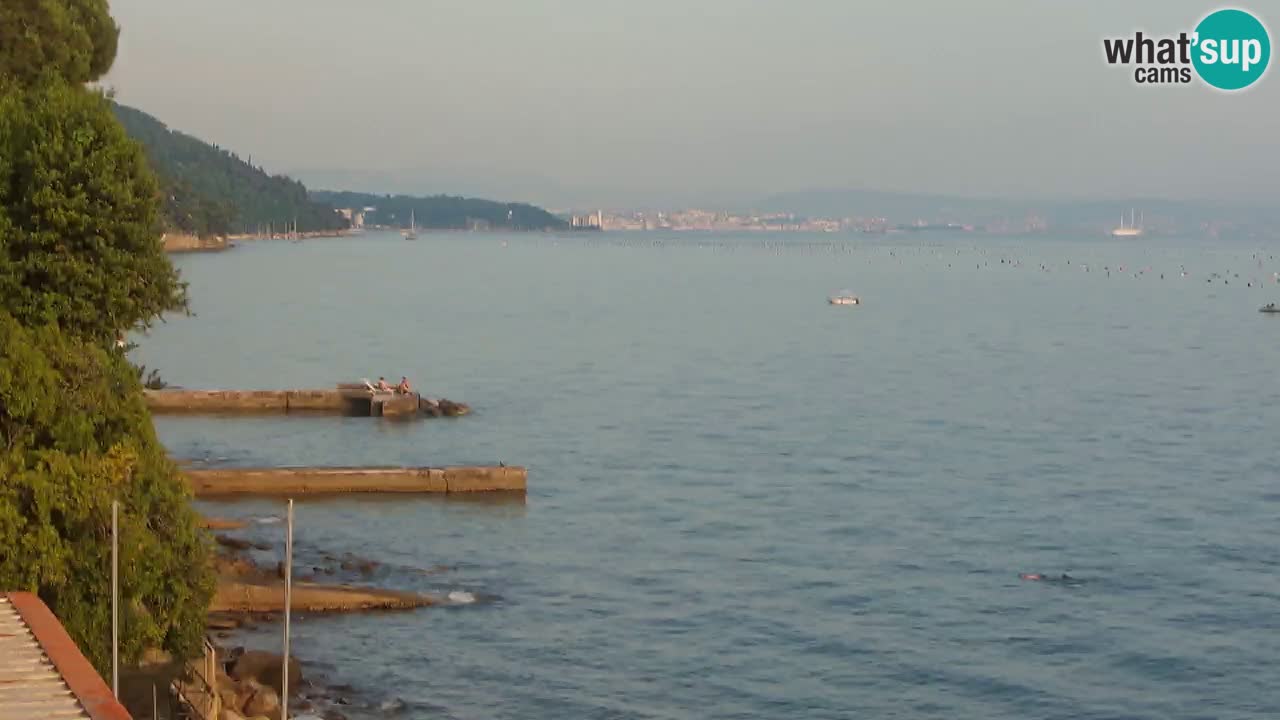 Webcam BellaRiva restaurant | Trieste coast – view to Miramare castle