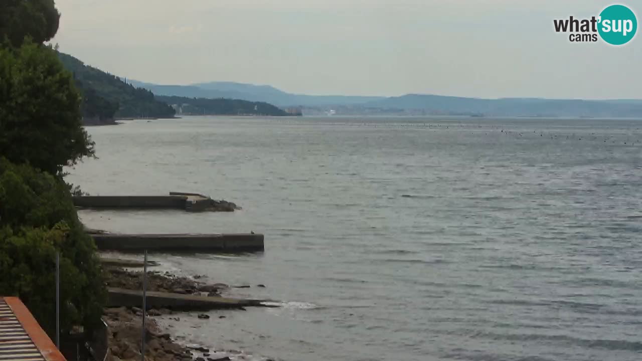 Webcam BellaRiva restaurant | Trieste coast – view to Miramare castle