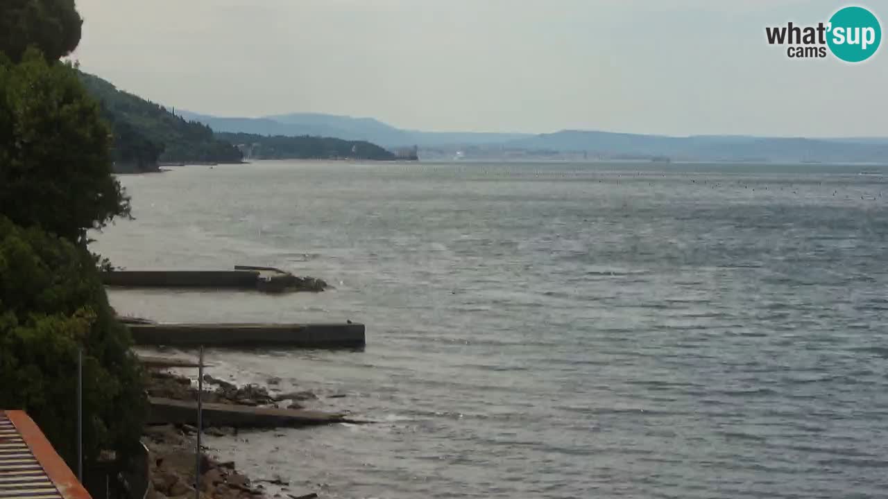 Webcam Restaurant BellaRiva | Küste von Triest – Blick auf das Schloss Miramare
