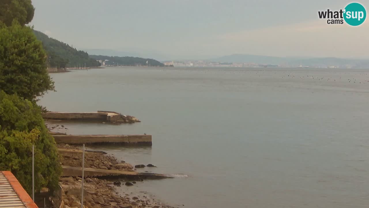Webcam Restaurant BellaRiva | Küste von Triest – Blick auf das Schloss Miramare