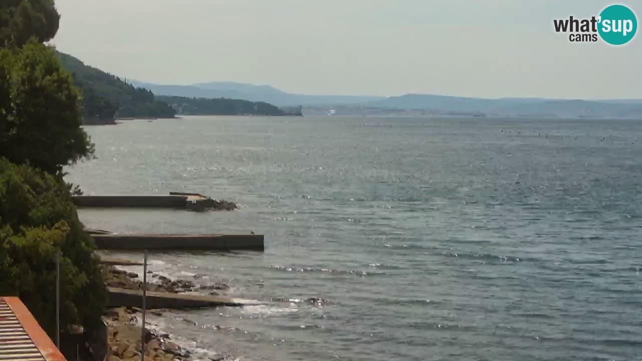 Webcam du restaurant BellaRiva | Côte de Trieste – vue sur le château de Miramare