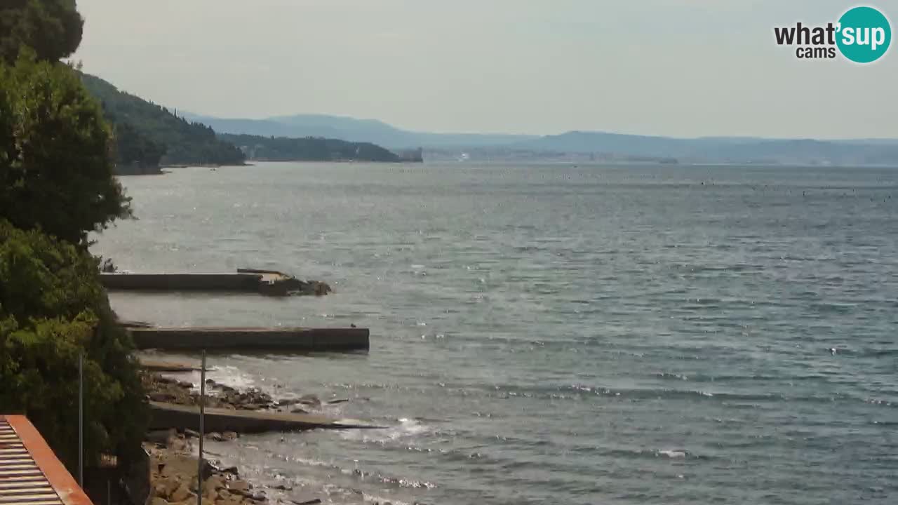 Webcam Restaurant BellaRiva | Küste von Triest – Blick auf das Schloss Miramare