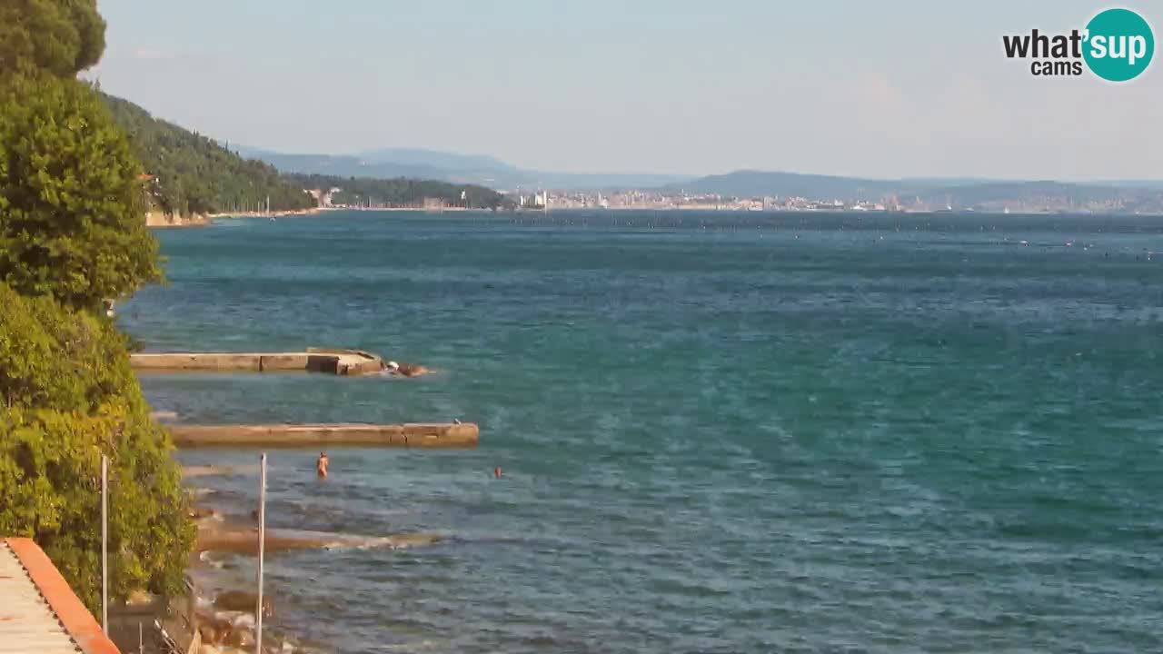 Webcam Restaurant BellaRiva | Küste von Triest – Blick auf das Schloss Miramare
