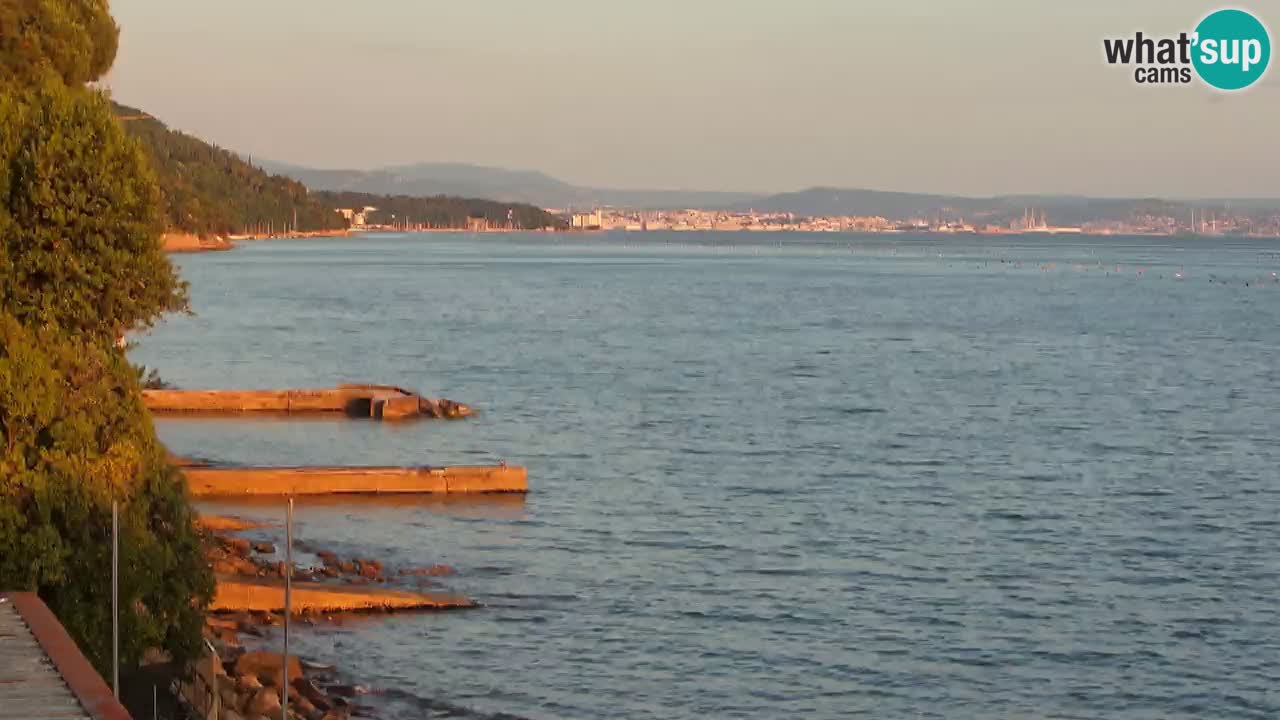 Webcam BellaRiva restaurant | Trieste coast – view to Miramare castle
