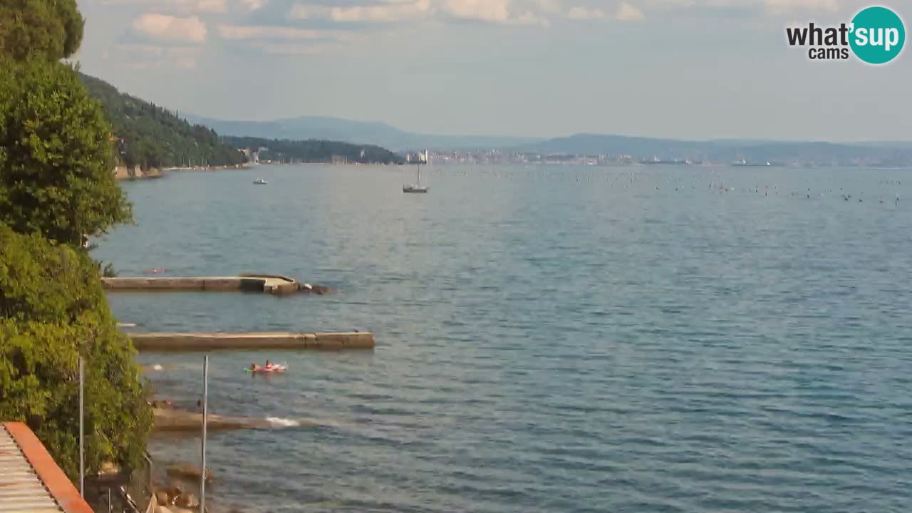 Webcam BellaRiva restaurant | Trieste coast – view to Miramare castle