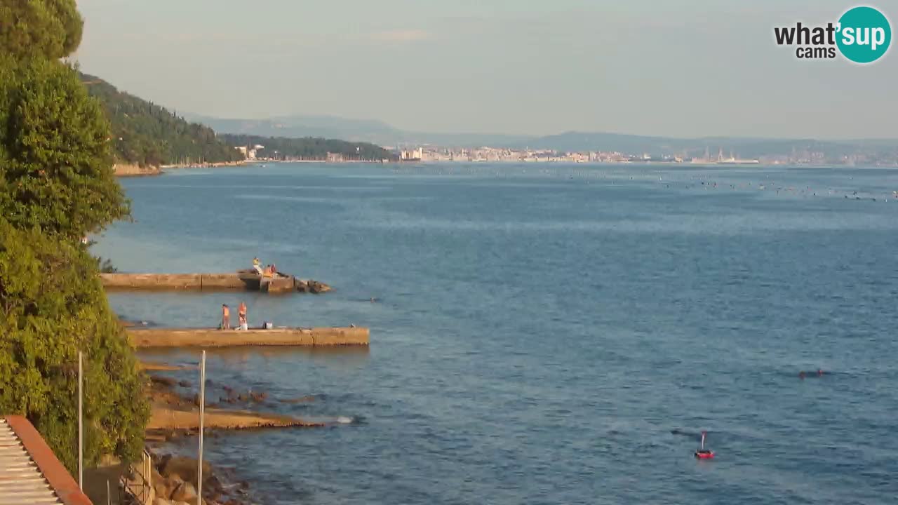 Webcam del restaurante BellaRiva | Costa de Trieste – vista hacia el castillo de Miramare