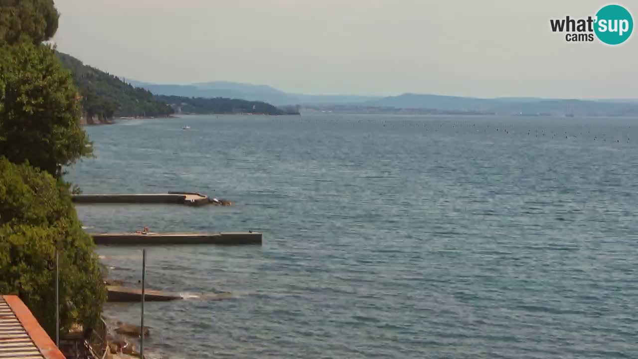 Webcam du restaurant BellaRiva | Côte de Trieste – vue sur le château de Miramare