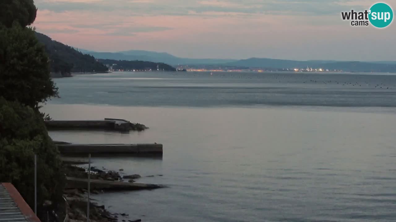 Webcam del restaurante BellaRiva | Costa de Trieste – vista hacia el castillo de Miramare