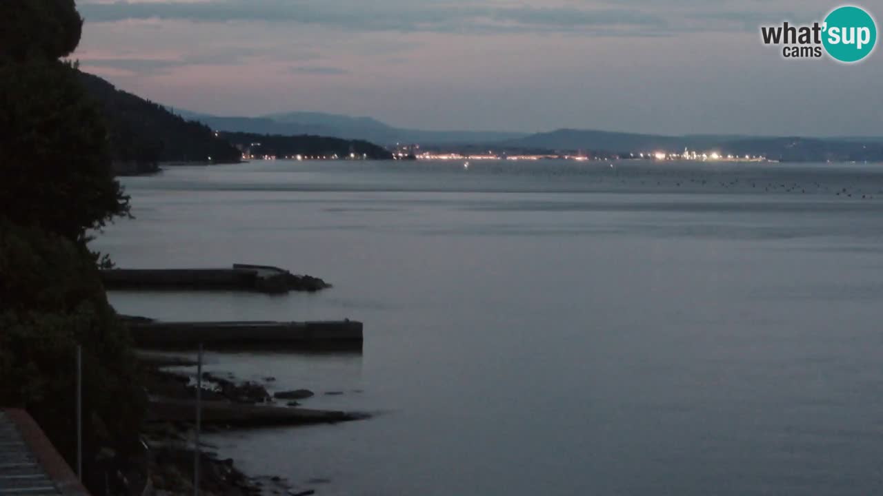 Webcam du restaurant BellaRiva | Côte de Trieste – vue sur le château de Miramare
