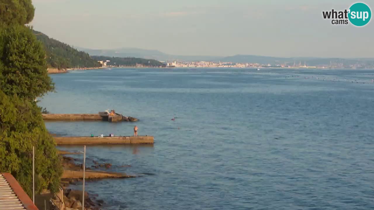Webcam BellaRiva restaurant | Trieste coast – view to Miramare castle